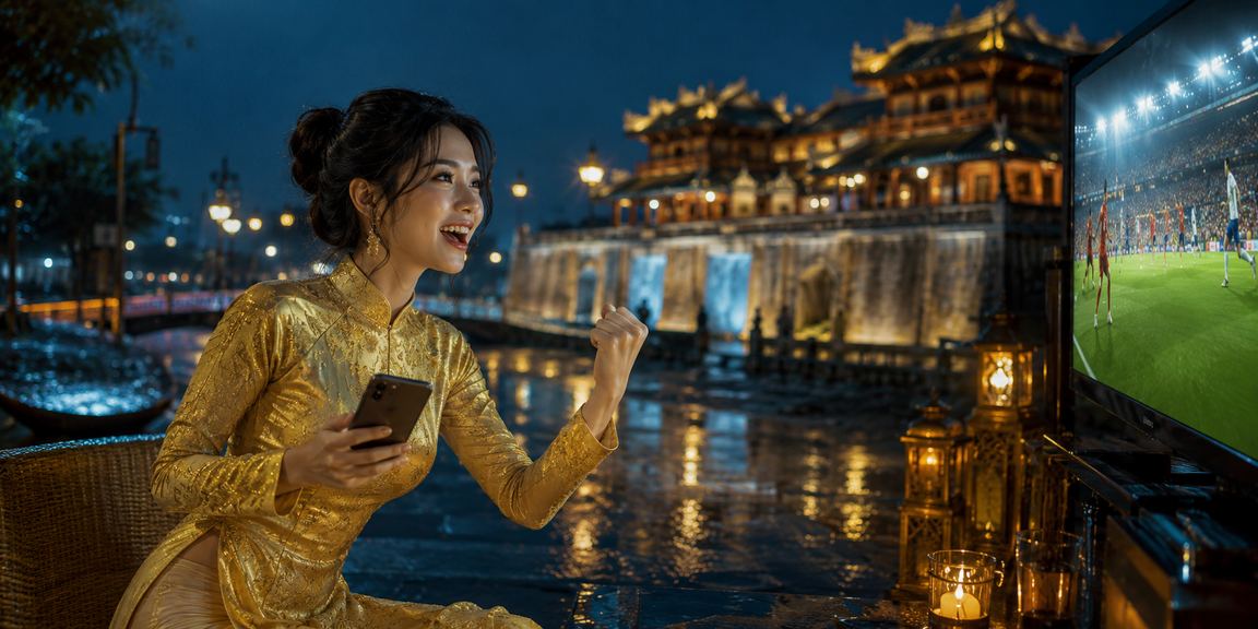 Phụ nữ Huế trong tà áo dài tham gia sự kiện giải trí và may mắn truyền thống