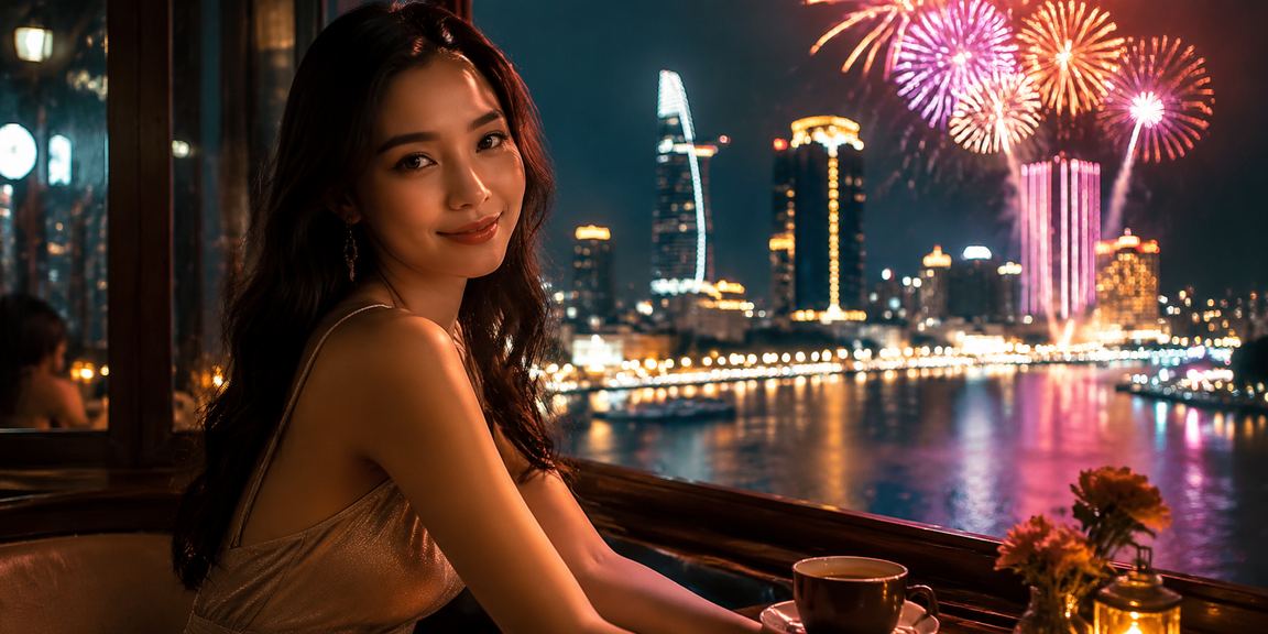 Màn hình hiển thị kết quả xổ số và bảng số trúng thưởng tại sự kiện giải trí Việt Nam